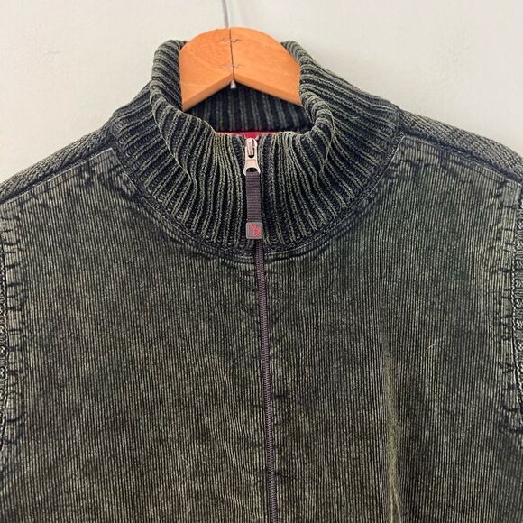 Bogner Mens Vintage Green Corduroy Full Zip Sweater Vest large - Picture 6 of 6